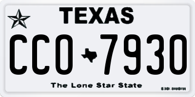 TX license plate CCO7930