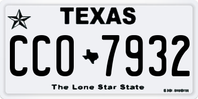 TX license plate CCO7932