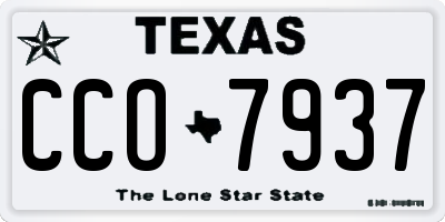 TX license plate CCO7937