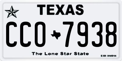 TX license plate CCO7938