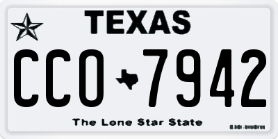 TX license plate CCO7942