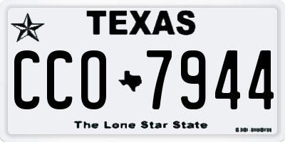 TX license plate CCO7944