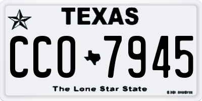 TX license plate CCO7945