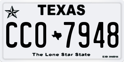 TX license plate CCO7948