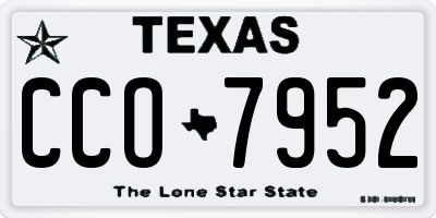 TX license plate CCO7952