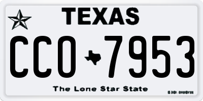 TX license plate CCO7953