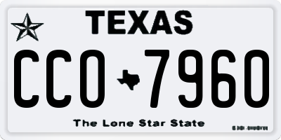 TX license plate CCO7960