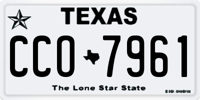 TX license plate CCO7961