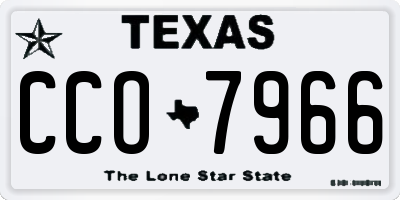 TX license plate CCO7966