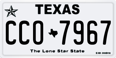 TX license plate CCO7967