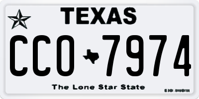 TX license plate CCO7974