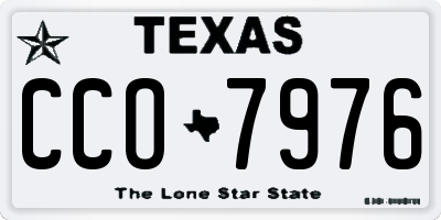 TX license plate CCO7976