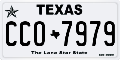 TX license plate CCO7979
