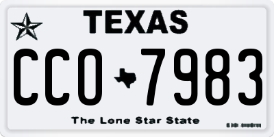 TX license plate CCO7983