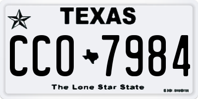 TX license plate CCO7984