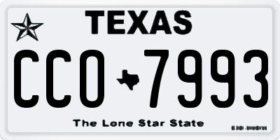 TX license plate CCO7993