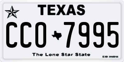 TX license plate CCO7995