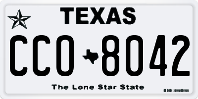 TX license plate CCO8042