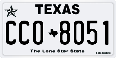 TX license plate CCO8051
