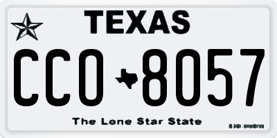 TX license plate CCO8057