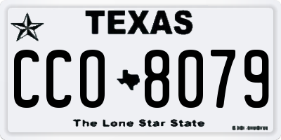 TX license plate CCO8079