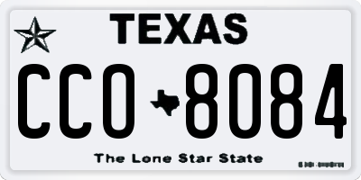 TX license plate CCO8084