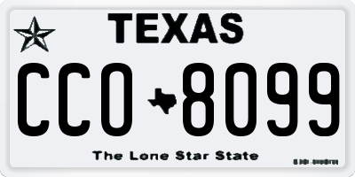 TX license plate CCO8099