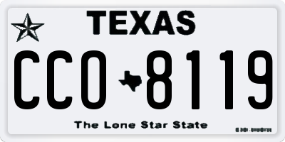 TX license plate CCO8119