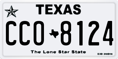 TX license plate CCO8124