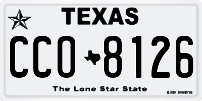 TX license plate CCO8126