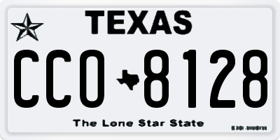 TX license plate CCO8128
