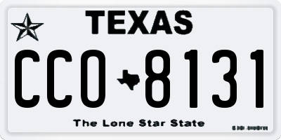 TX license plate CCO8131