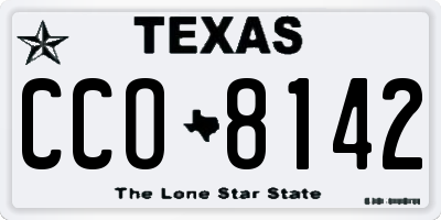 TX license plate CCO8142