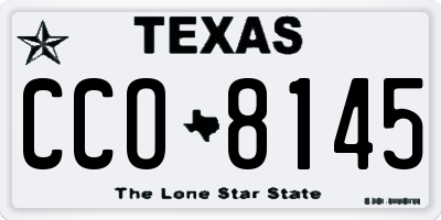 TX license plate CCO8145