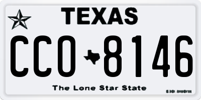 TX license plate CCO8146