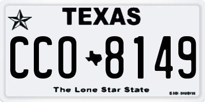TX license plate CCO8149