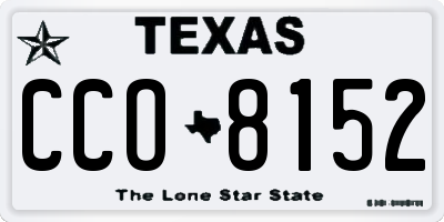 TX license plate CCO8152