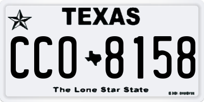 TX license plate CCO8158