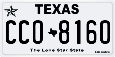 TX license plate CCO8160