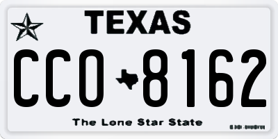 TX license plate CCO8162