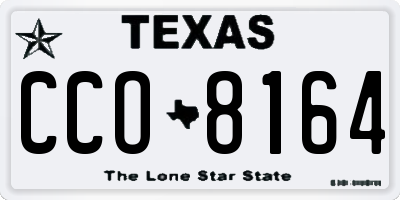 TX license plate CCO8164