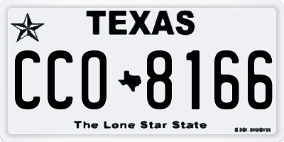 TX license plate CCO8166
