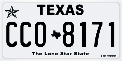 TX license plate CCO8171