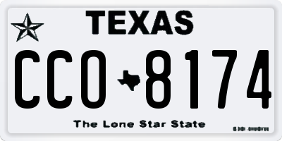 TX license plate CCO8174