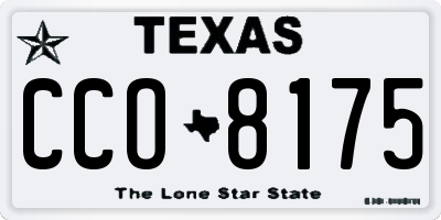 TX license plate CCO8175