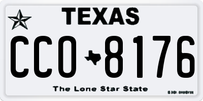 TX license plate CCO8176