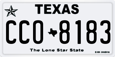 TX license plate CCO8183