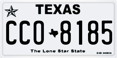 TX license plate CCO8185