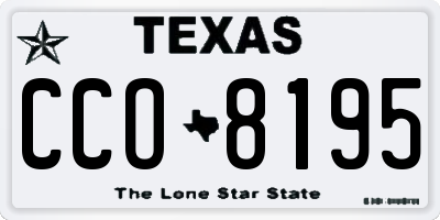 TX license plate CCO8195