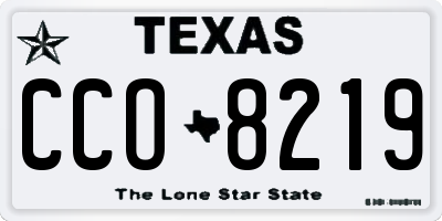 TX license plate CCO8219